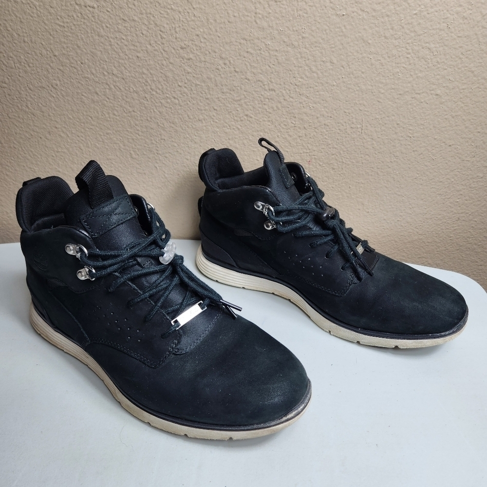 Timberland Mens |9| Black Nubuck Leather A1TP2 Sensorflex Lace Up Boots